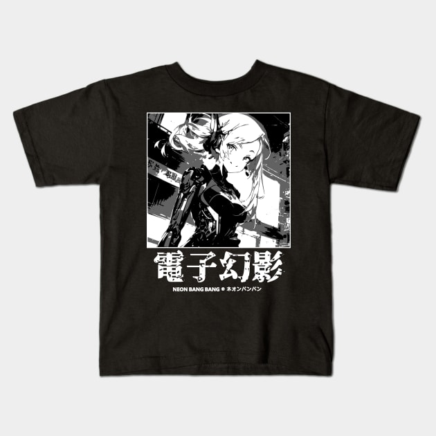 Cyberpunk Anime | Japan Streetwear | Japanese Manga Aesthetic Kids T-Shirt by Neon Bang Bang